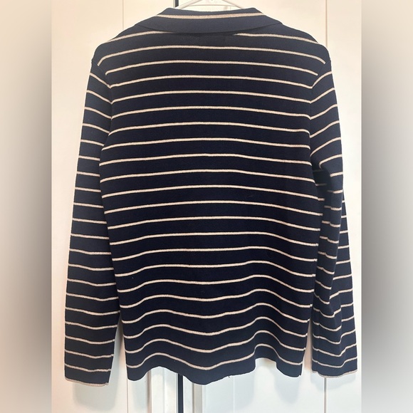 Halogen Navy and Cream Striped Cardigan size S - Picture 7 of 12